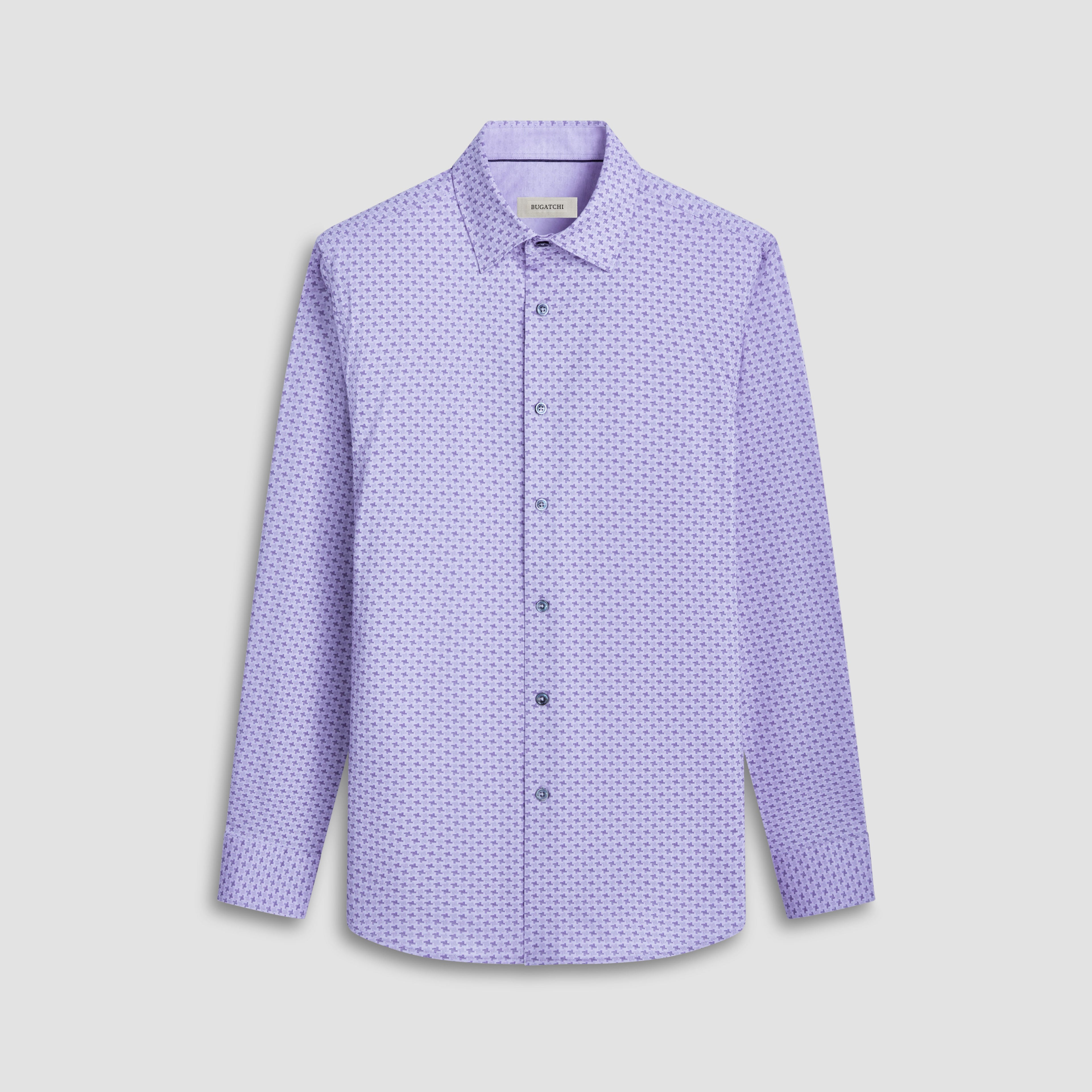 Jimmy Double Sided Houndstooth/Solid OoohCotton Shirt