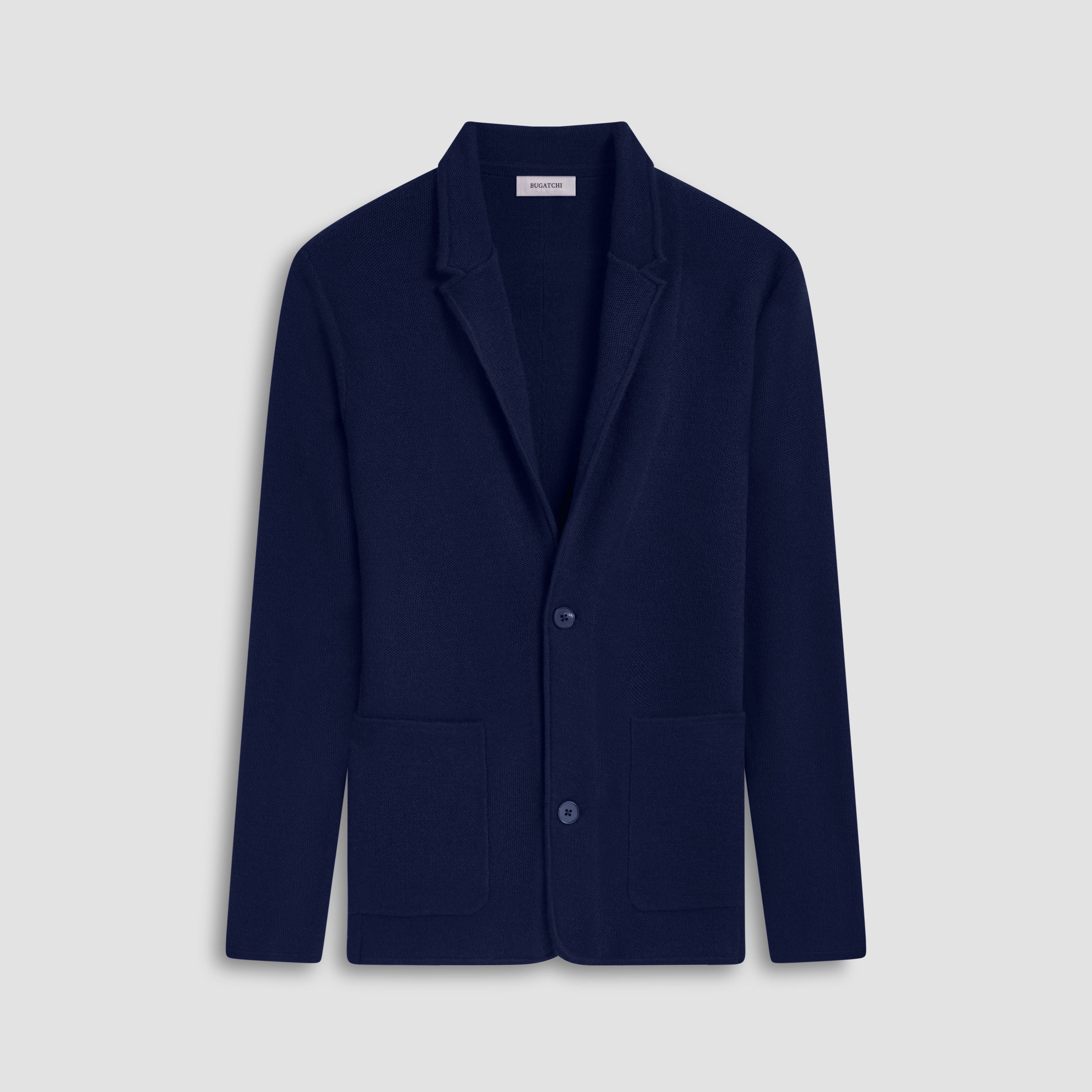 Honeycomb Stitch Two Button Knitted Blazer
