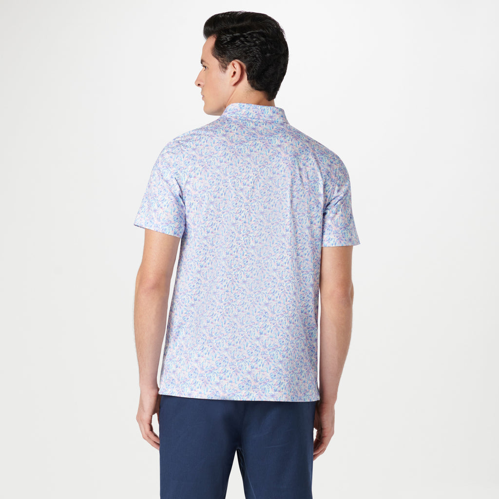Victor Leaf Print OoohCotton Polo