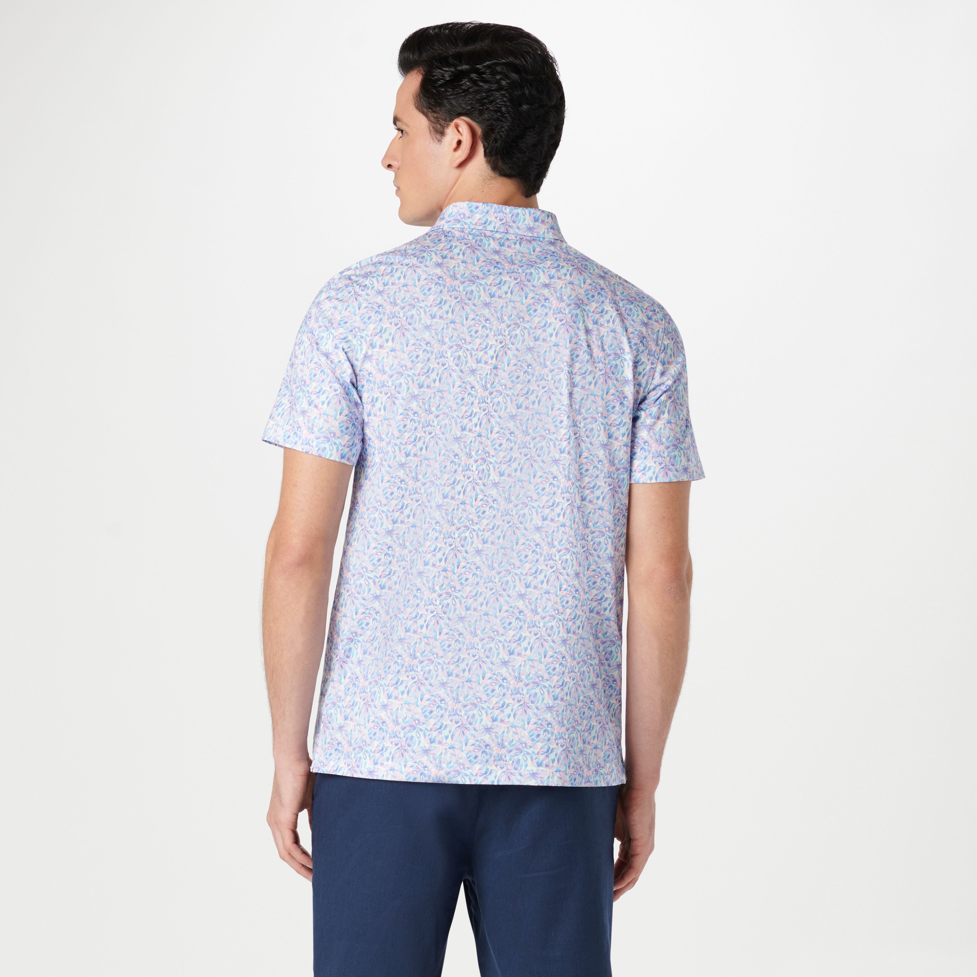 Victor Leaf Print OoohCotton Polo