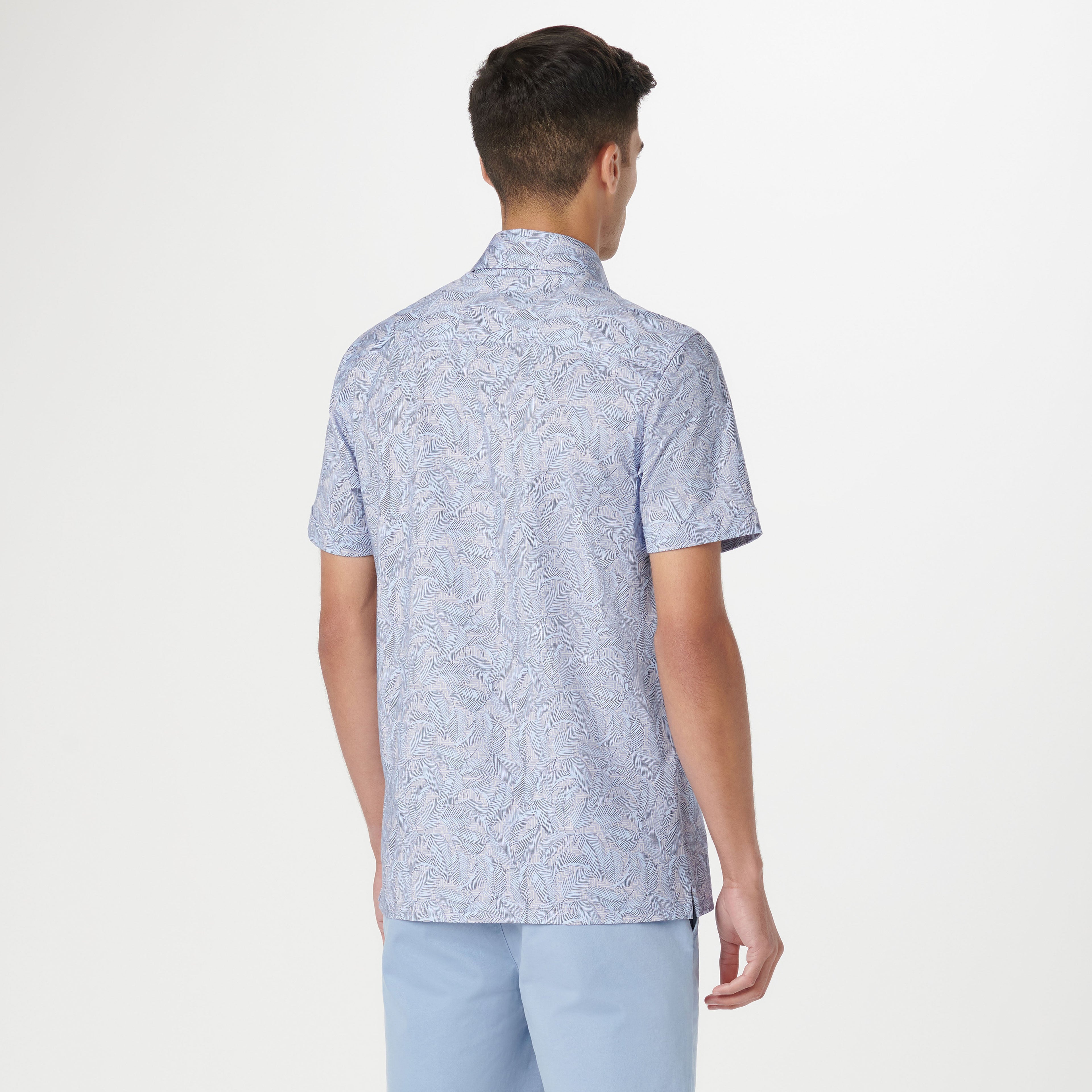 Milo Leaf Print OoohCotton Short Sleeve Shirt