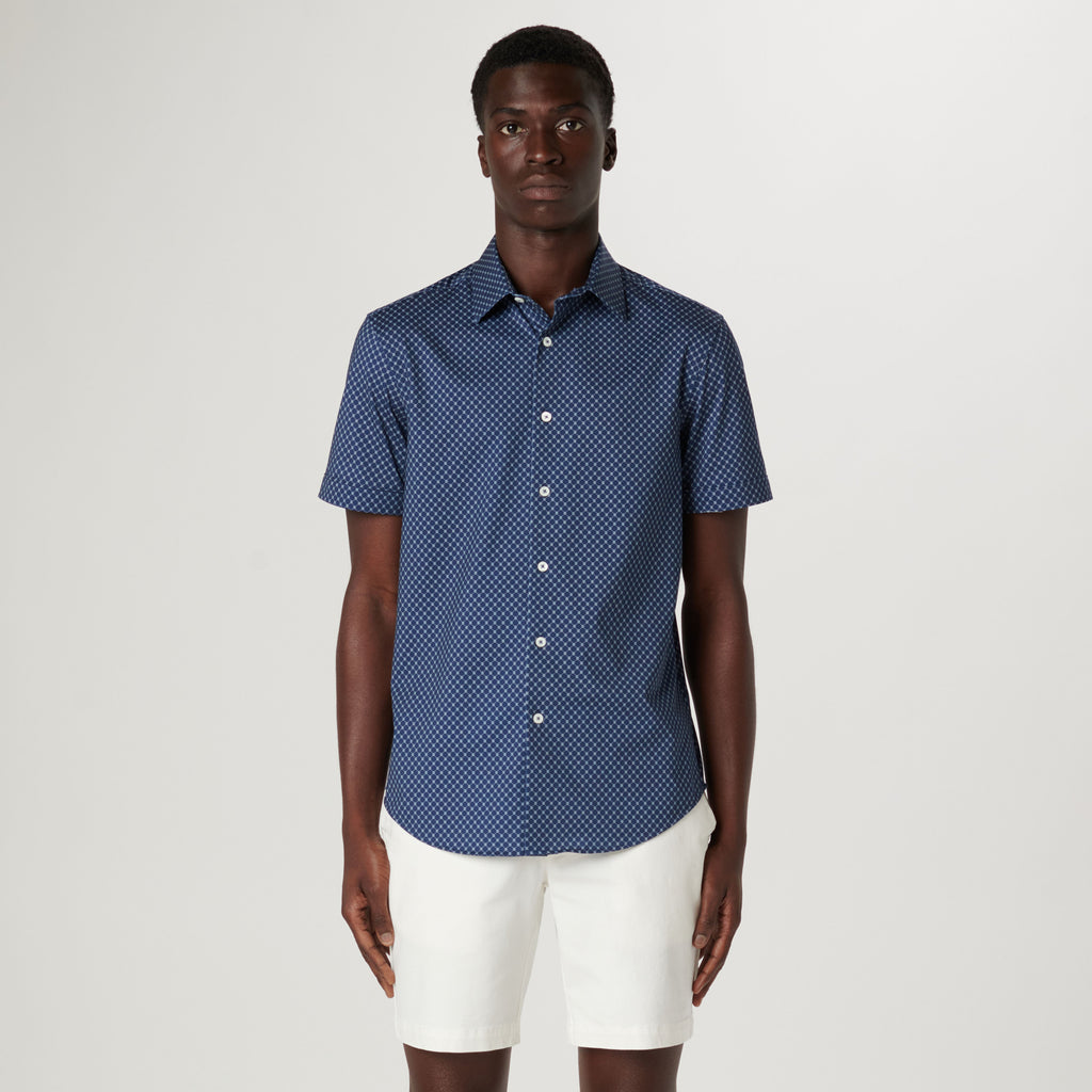 Miles Geometric OoohCotton Short Sleeve Shirt