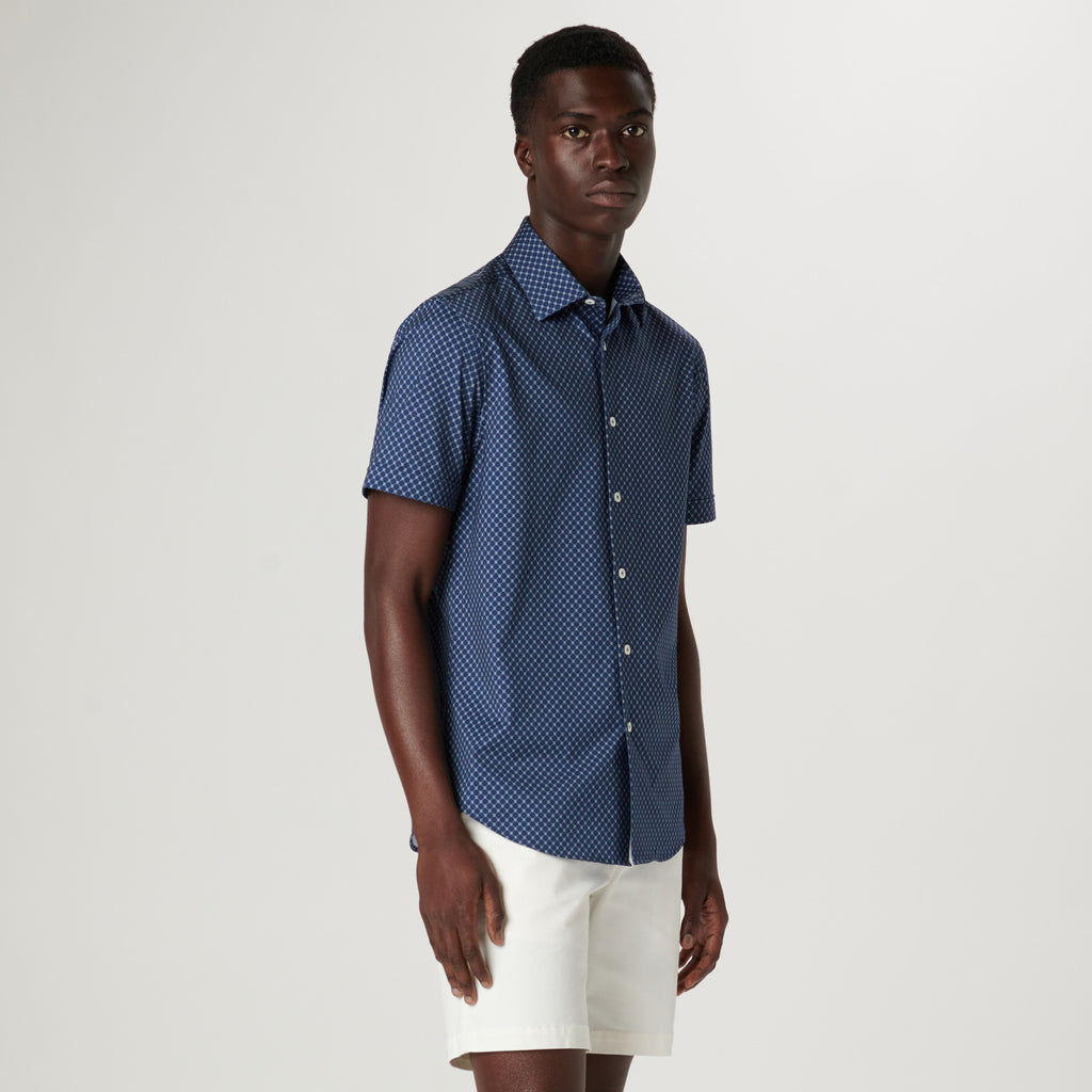 Miles Geometric OoohCotton Short Sleeve Shirt