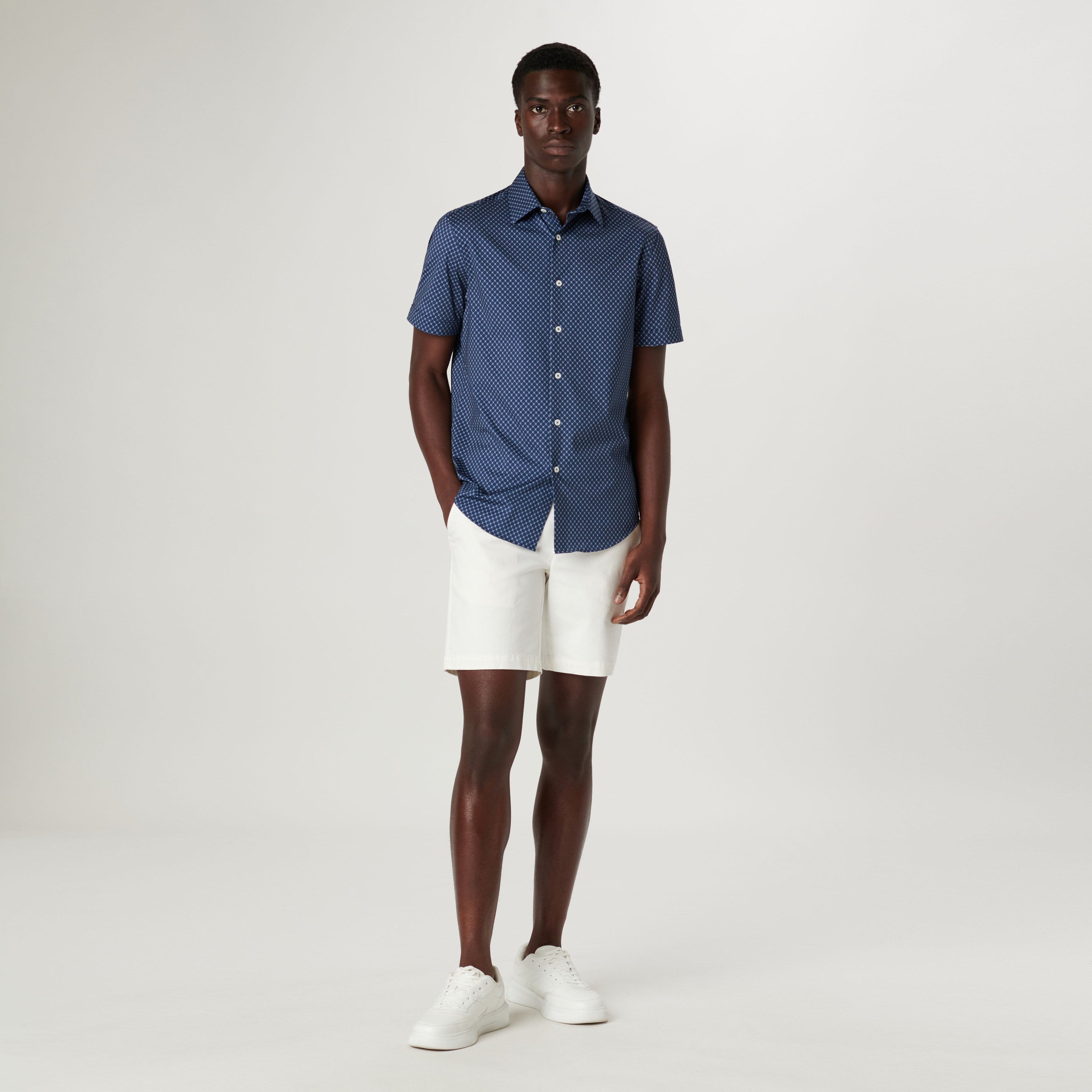 Miles Geometric OoohCotton Short Sleeve Shirt