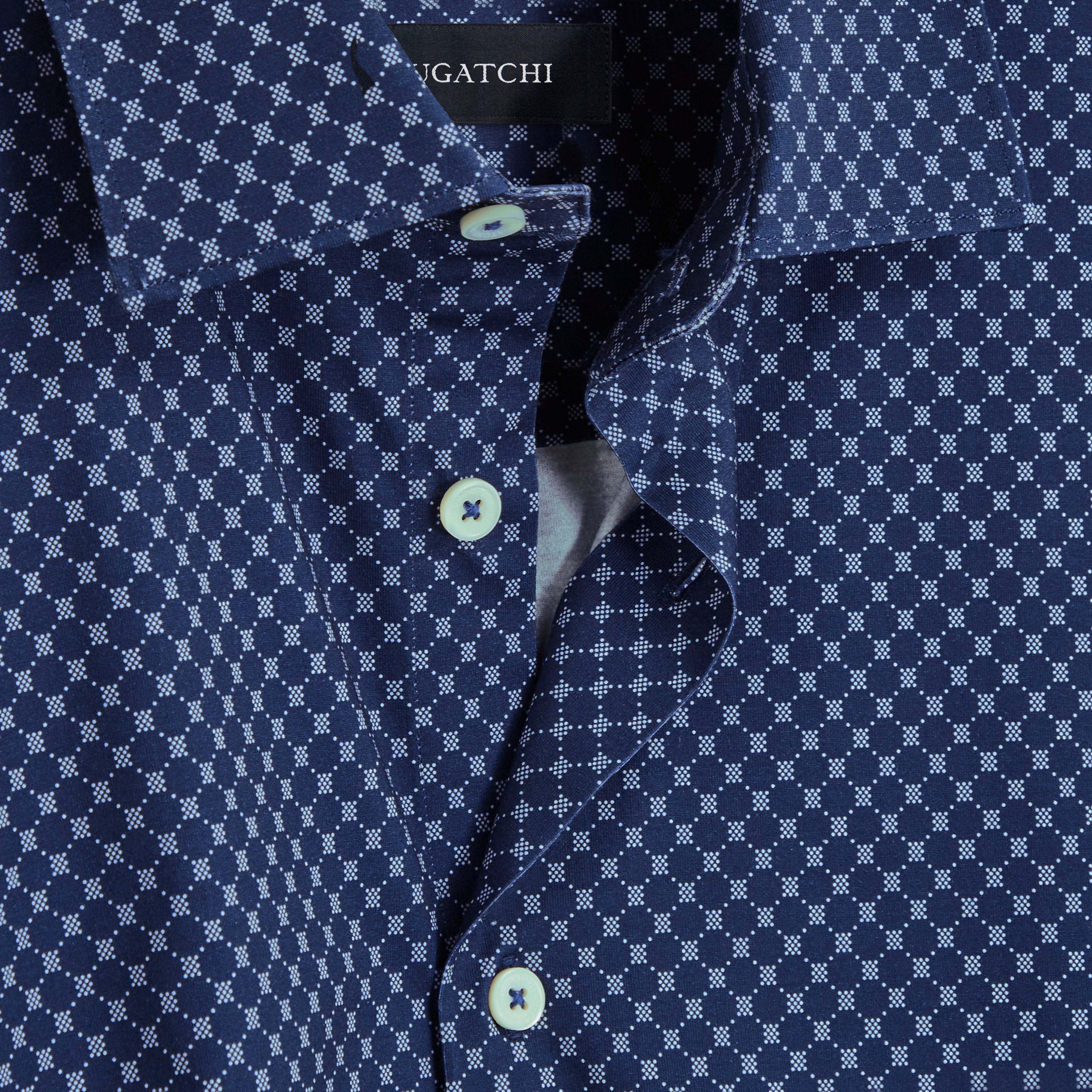Miles Geometric OoohCotton Short Sleeve Shirt
