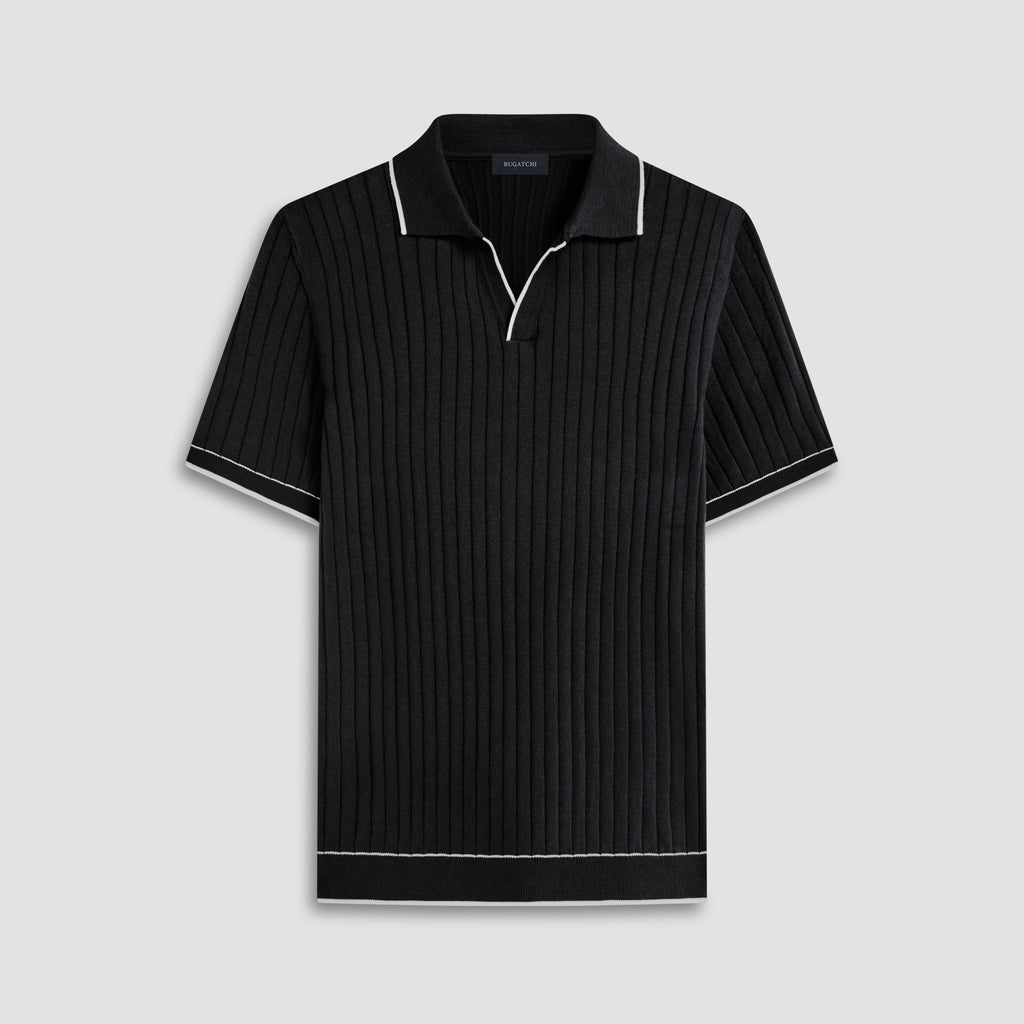 Rib Stitch Short Sleeve Johnny Sweater
