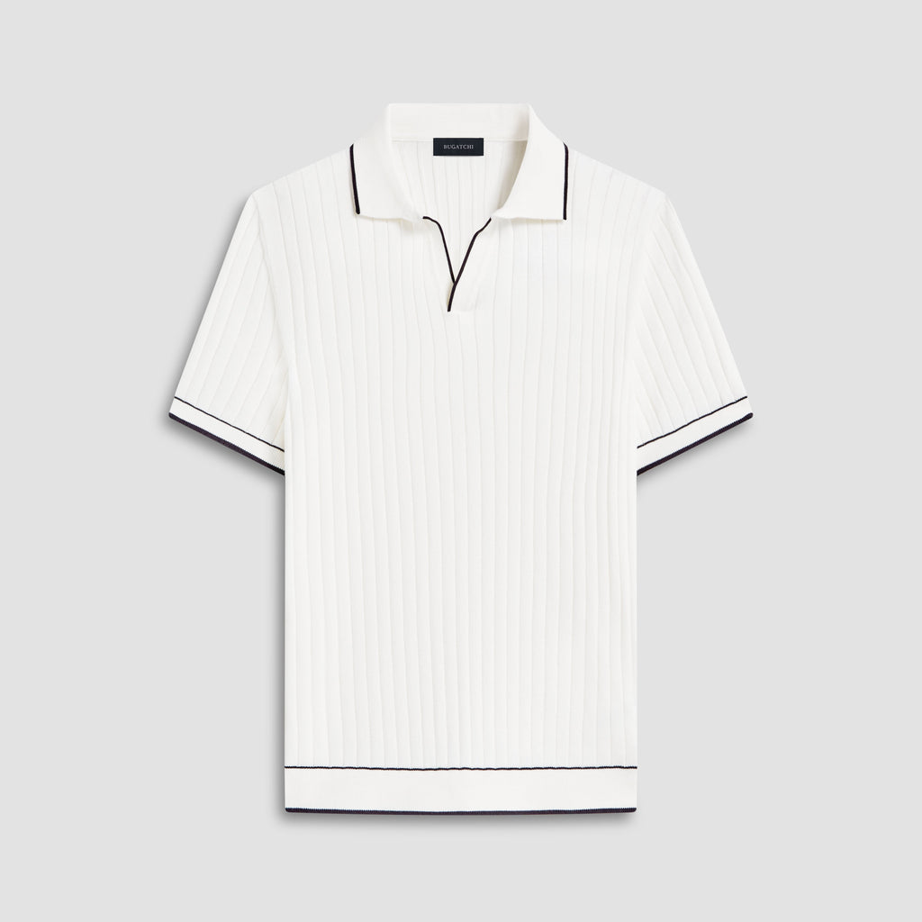 Rib Stitch Short Sleeve Johnny Sweater