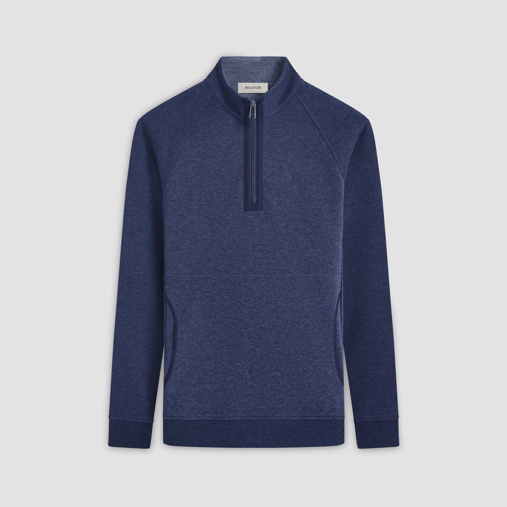 Double Sided Pique/Heather Quarter-Zip Pullover