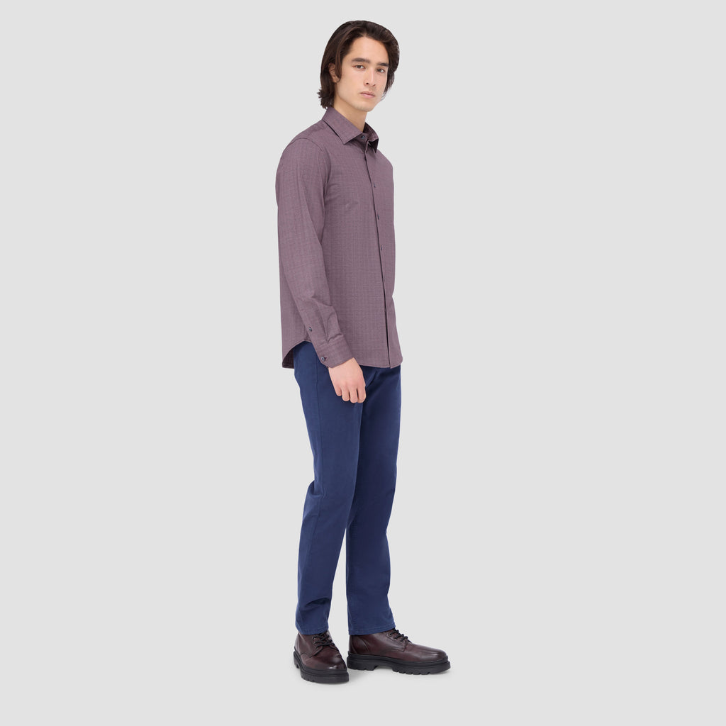 Jimmy Double Sided Herringbone/Check OoohCotton Shirt