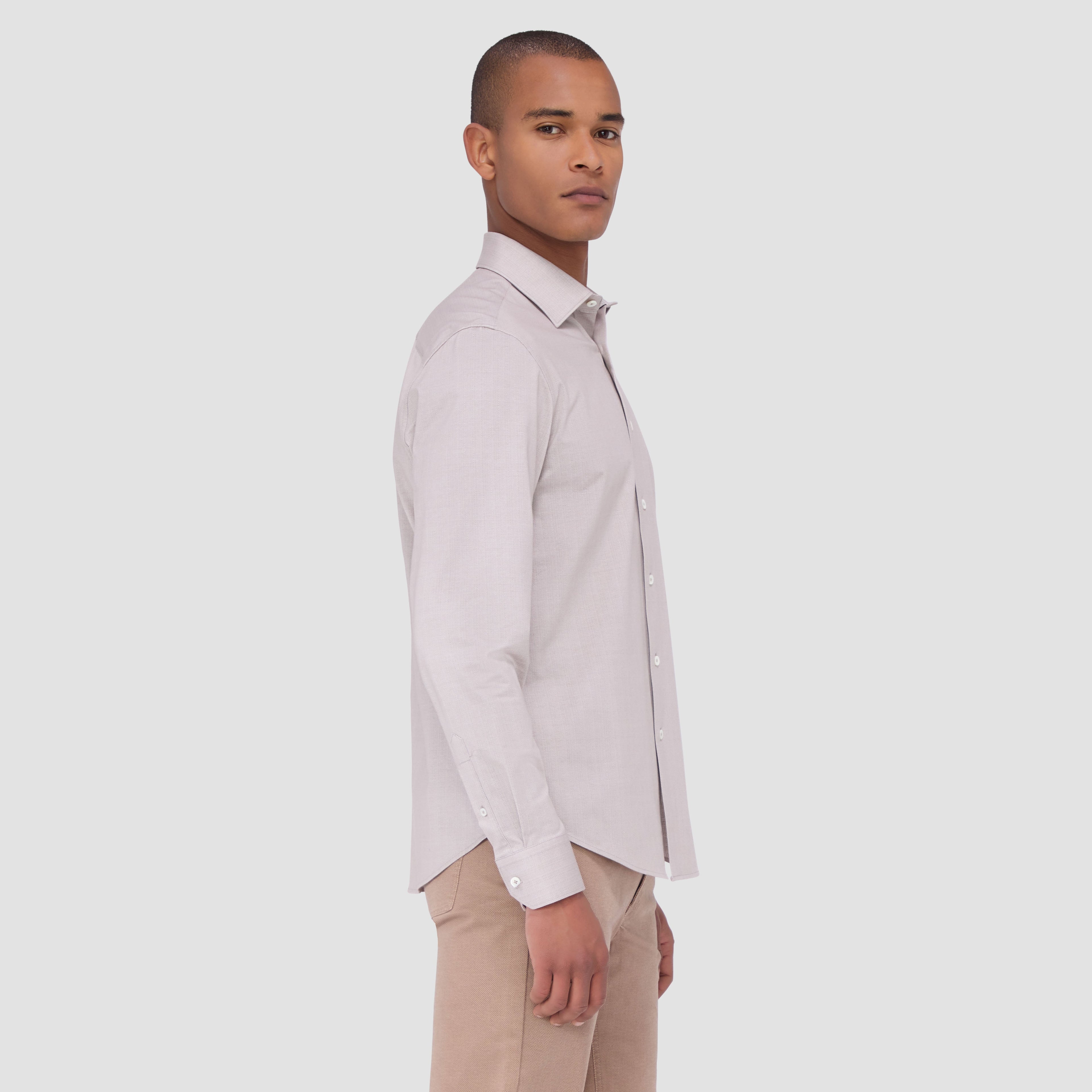 Jimmy Double Sided Herringbone/Check OoohCotton Shirt