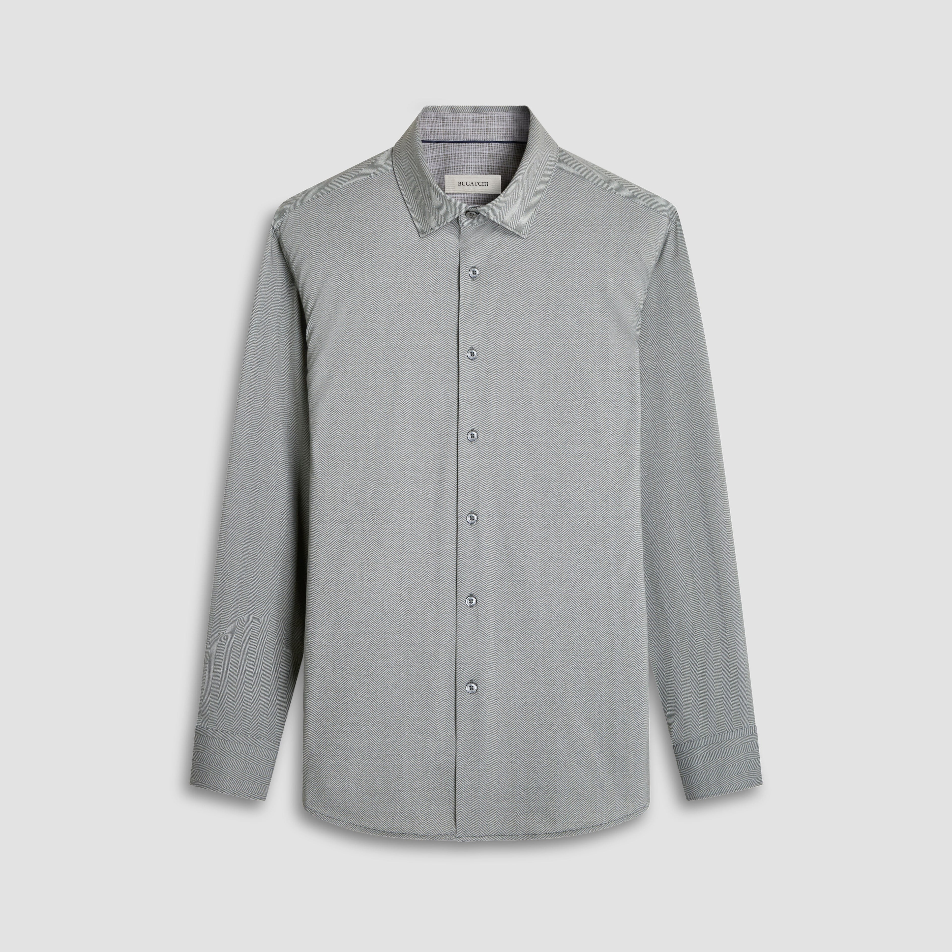 Jimmy Double Sided Herringbone/Check OoohCotton Shirt