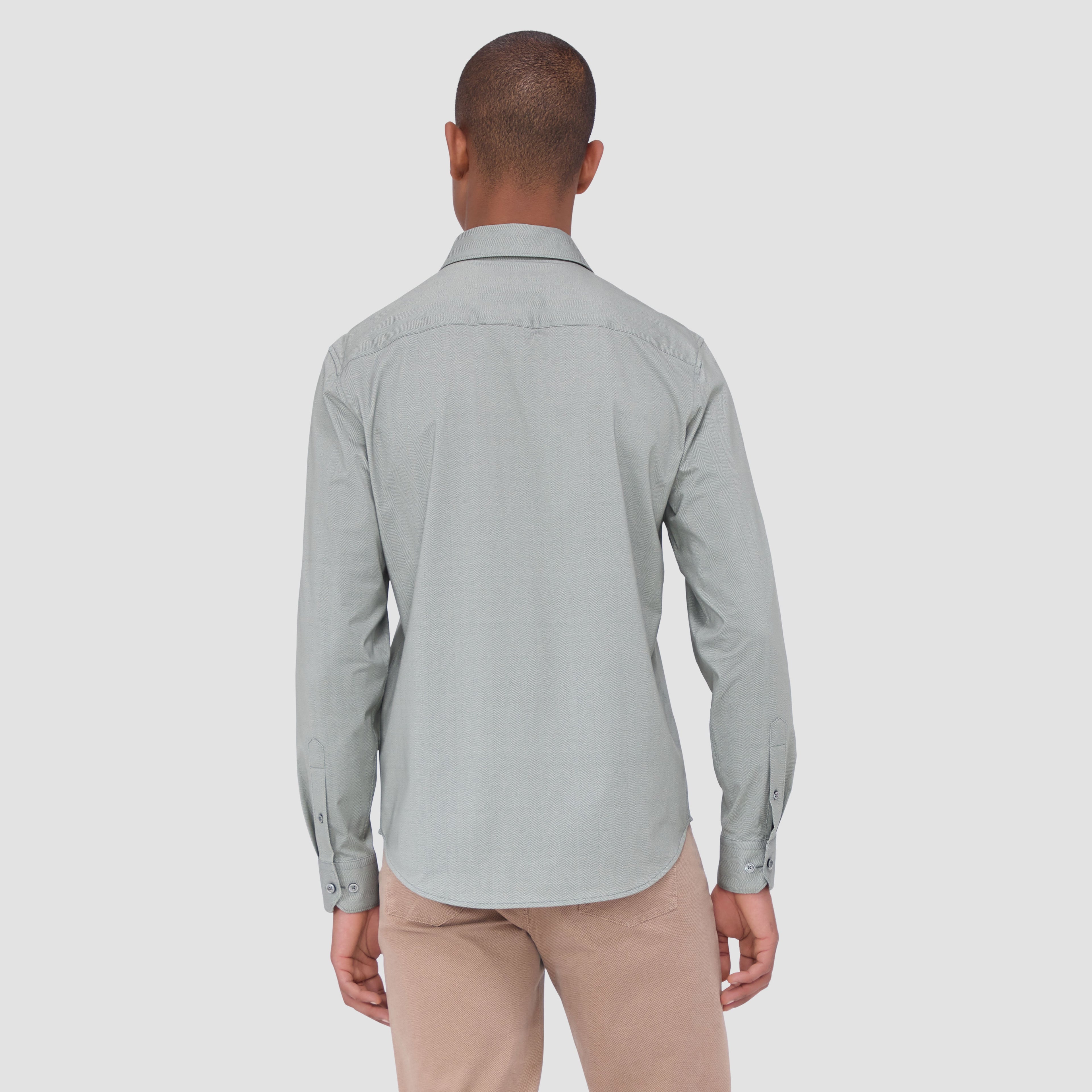 Jimmy Double Sided Herringbone/Check OoohCotton Shirt