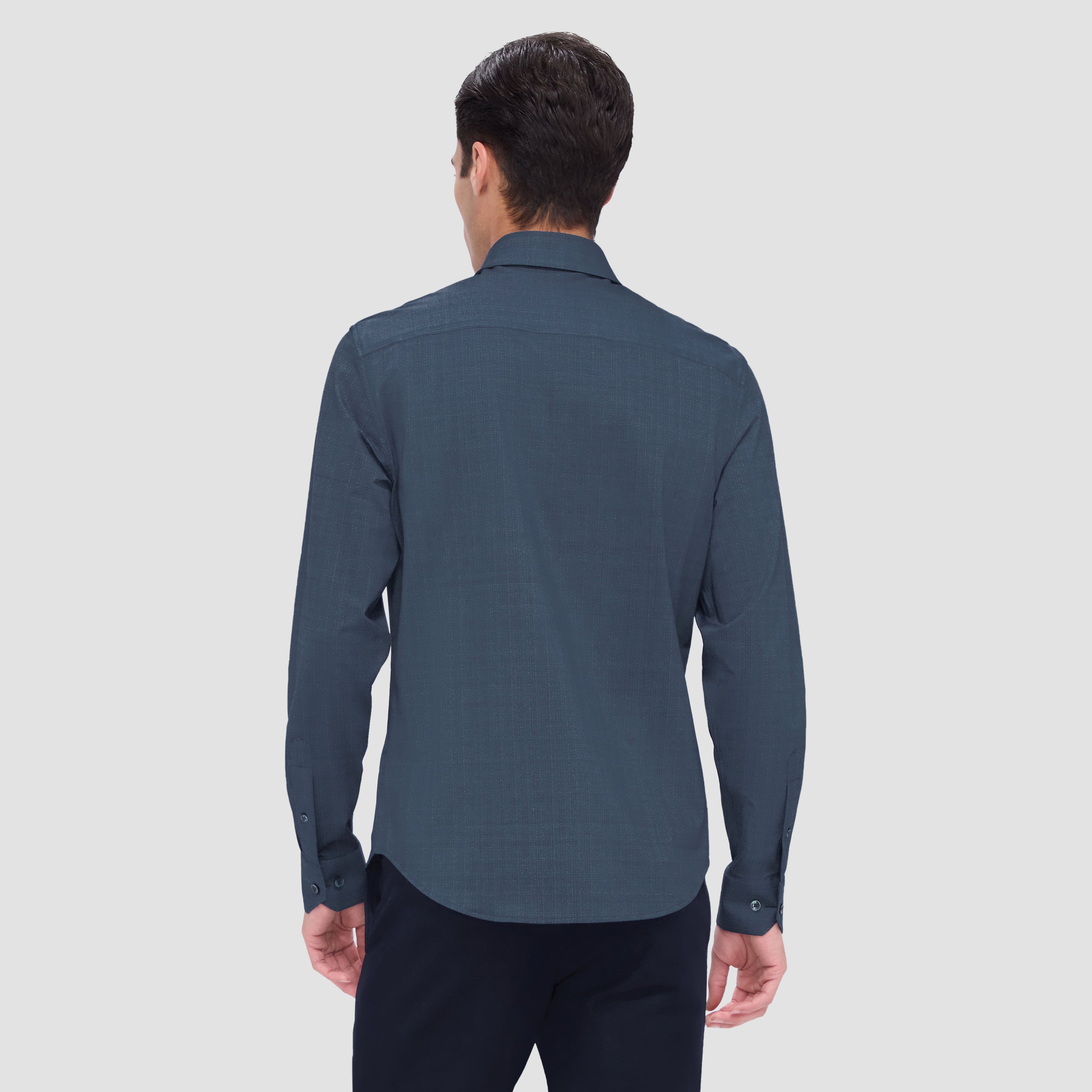 Jimmy Double Sided Herringbone/Check OoohCotton Shirt