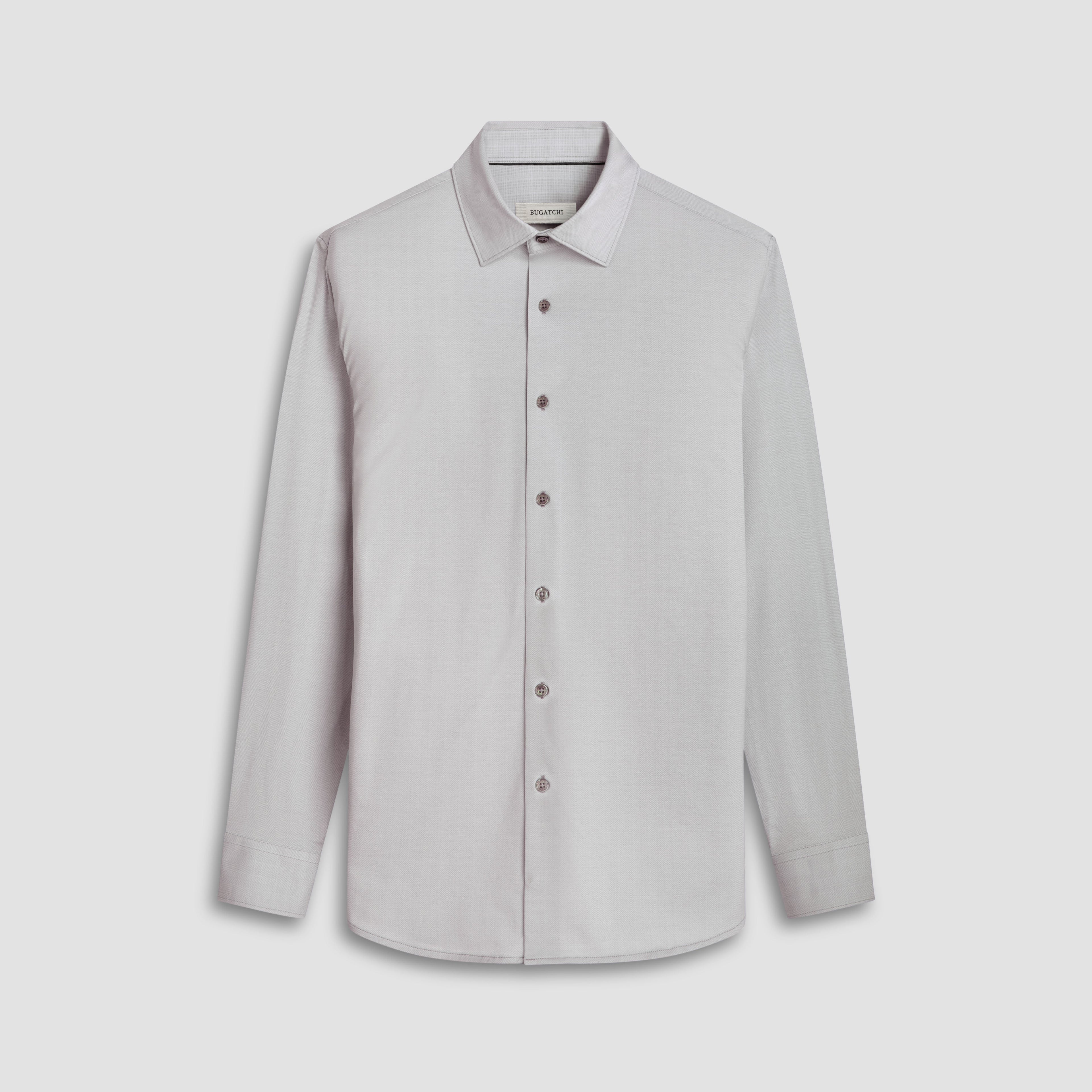 Jimmy Double Sided Herringbone/Check OoohCotton Shirt
