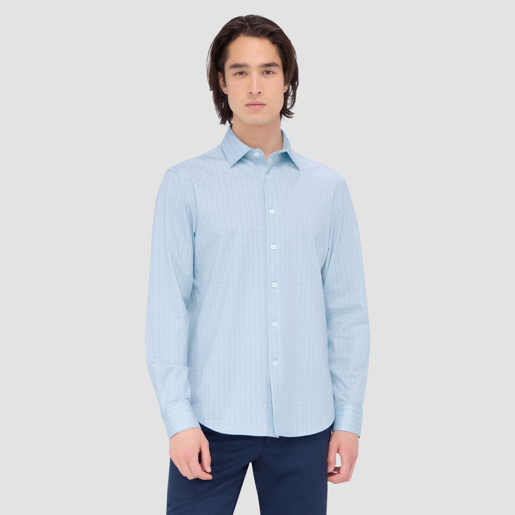 Jimmy Double Sided Plaid/Herringbone OoohCotton Shirt