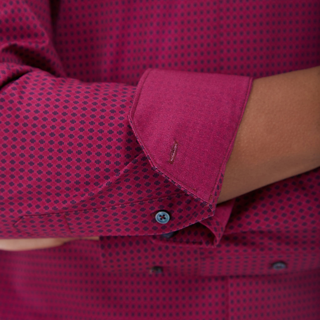 Jimmy Double Sided Geometric/Solid OoohCotton Shirt