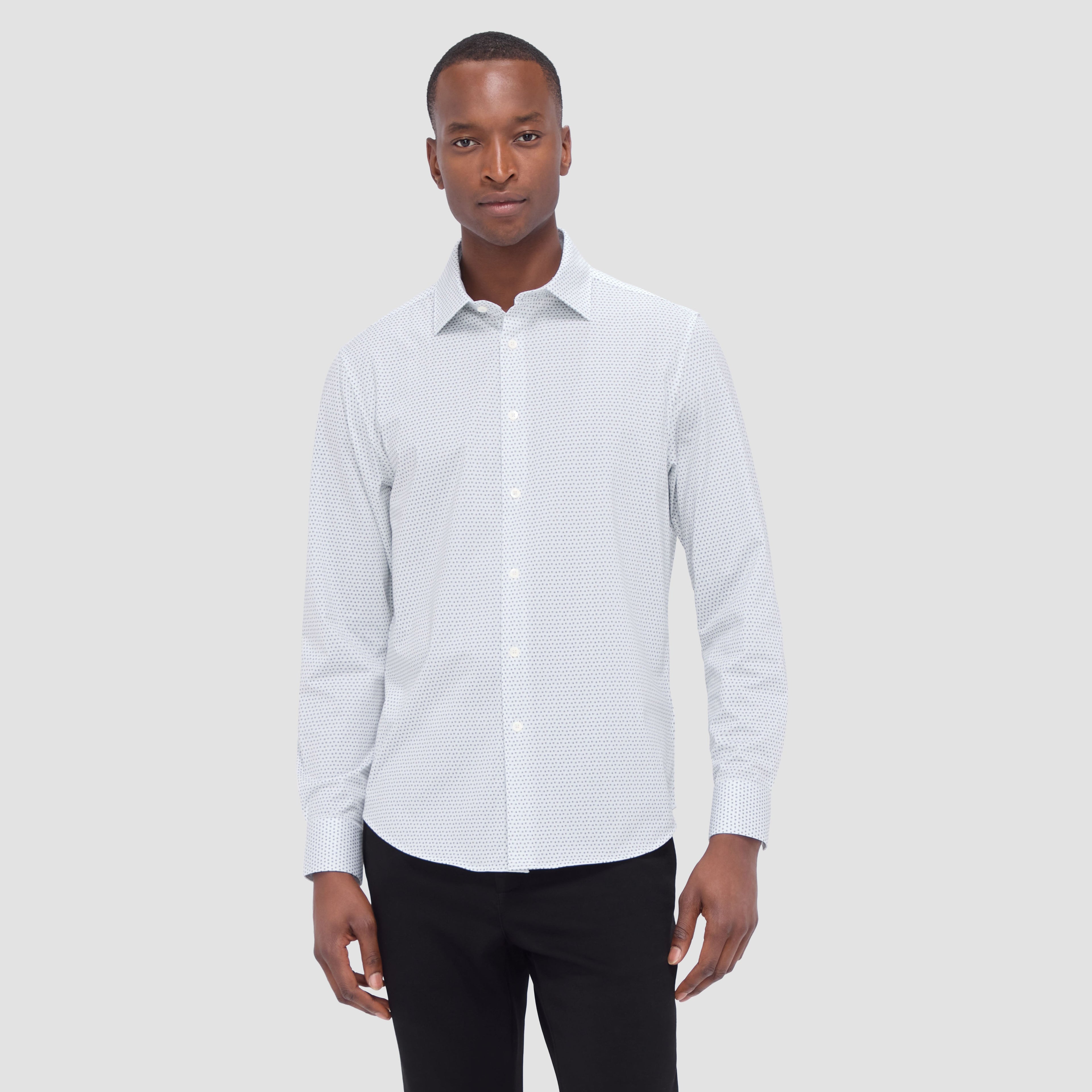 Jimmy Double Sided Micro Geometric/Solid OoohCotton Shirt