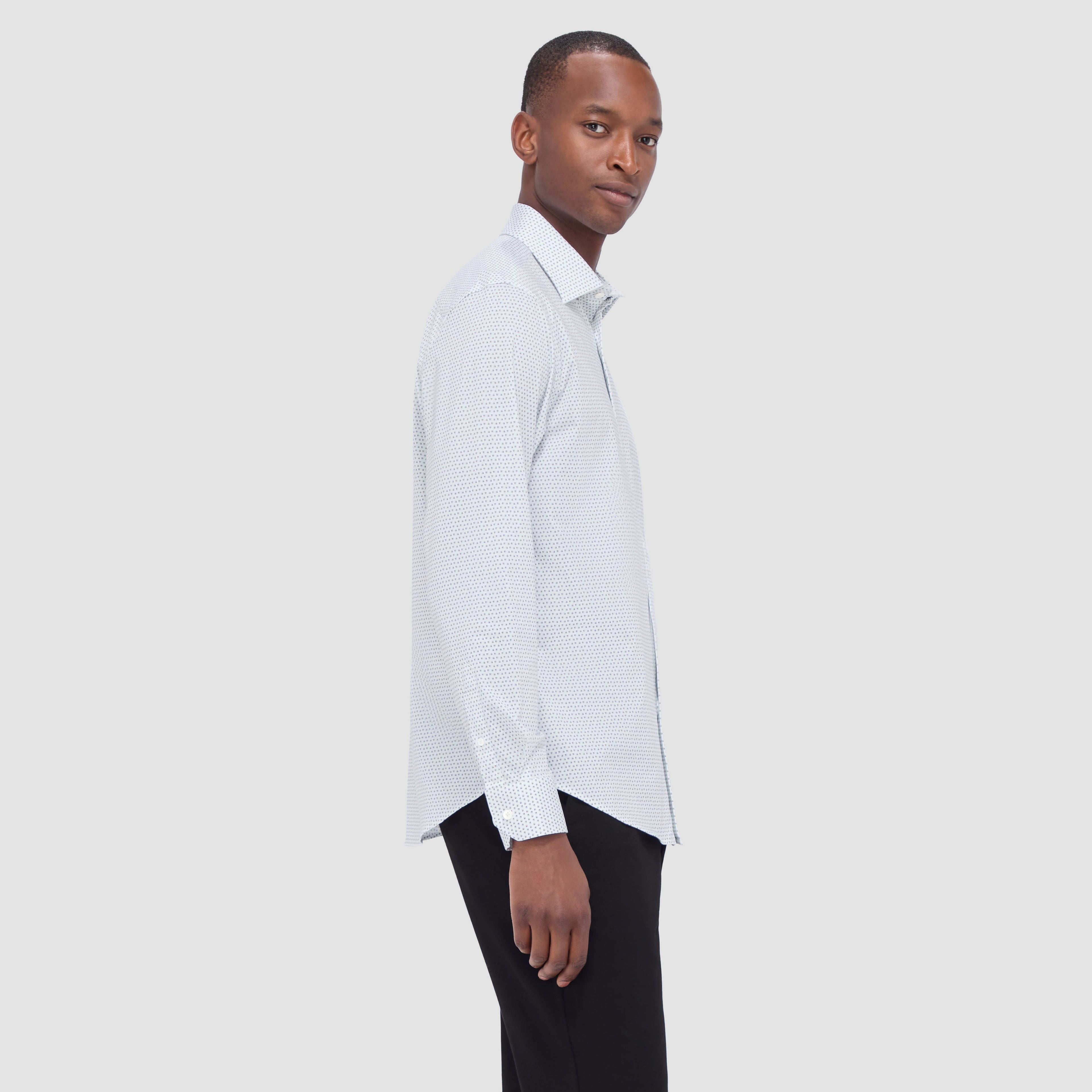Jimmy Double Sided Micro Geometric/Solid OoohCotton Shirt