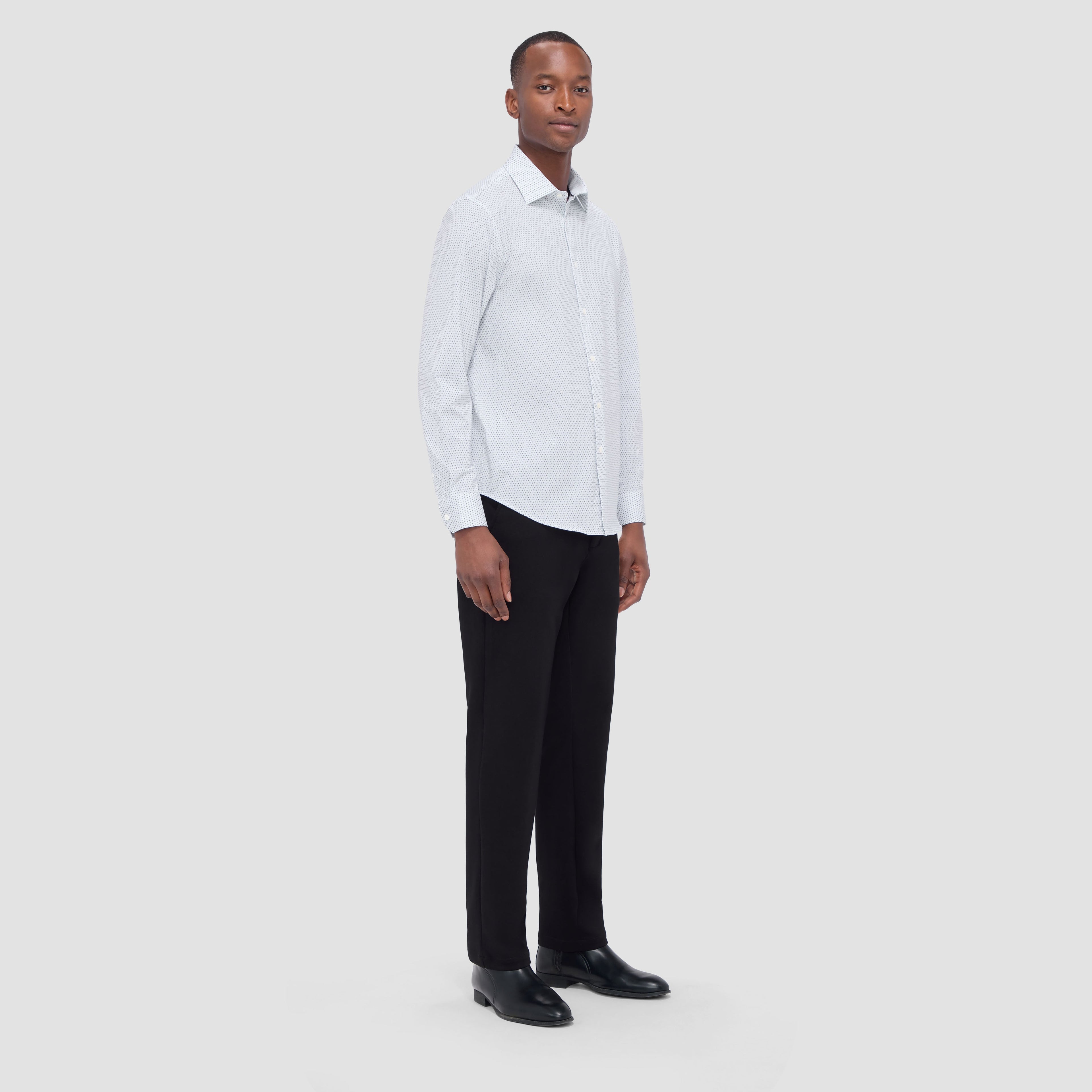 Jimmy Double Sided Micro Geometric/Solid OoohCotton Shirt