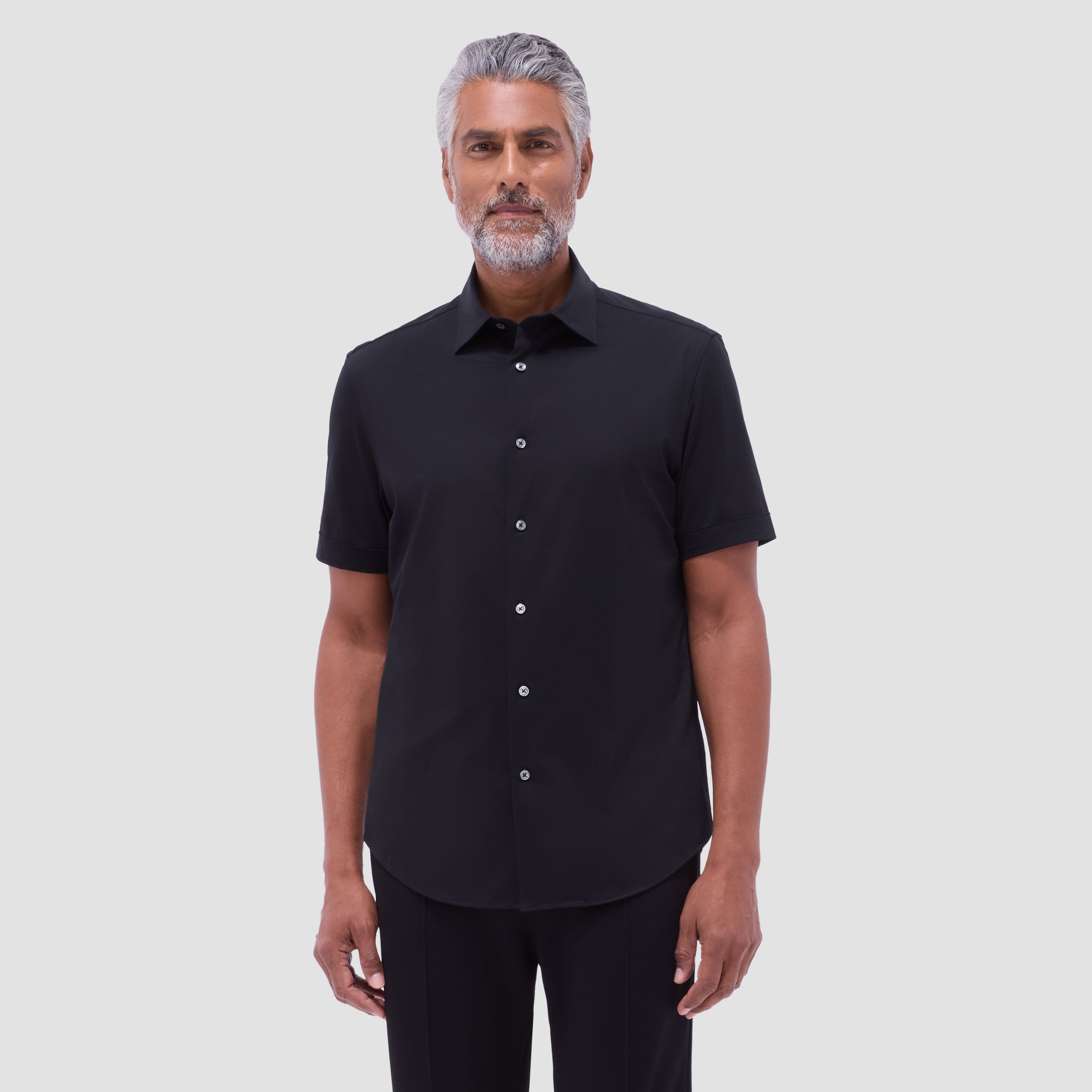 Miles Solid OoohCotton Short Sleeve Shirt
