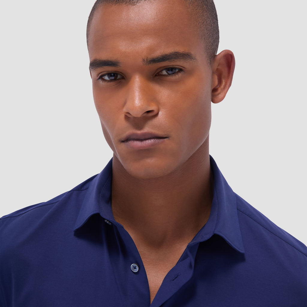Miles Solid OoohCotton Short Sleeve Shirt