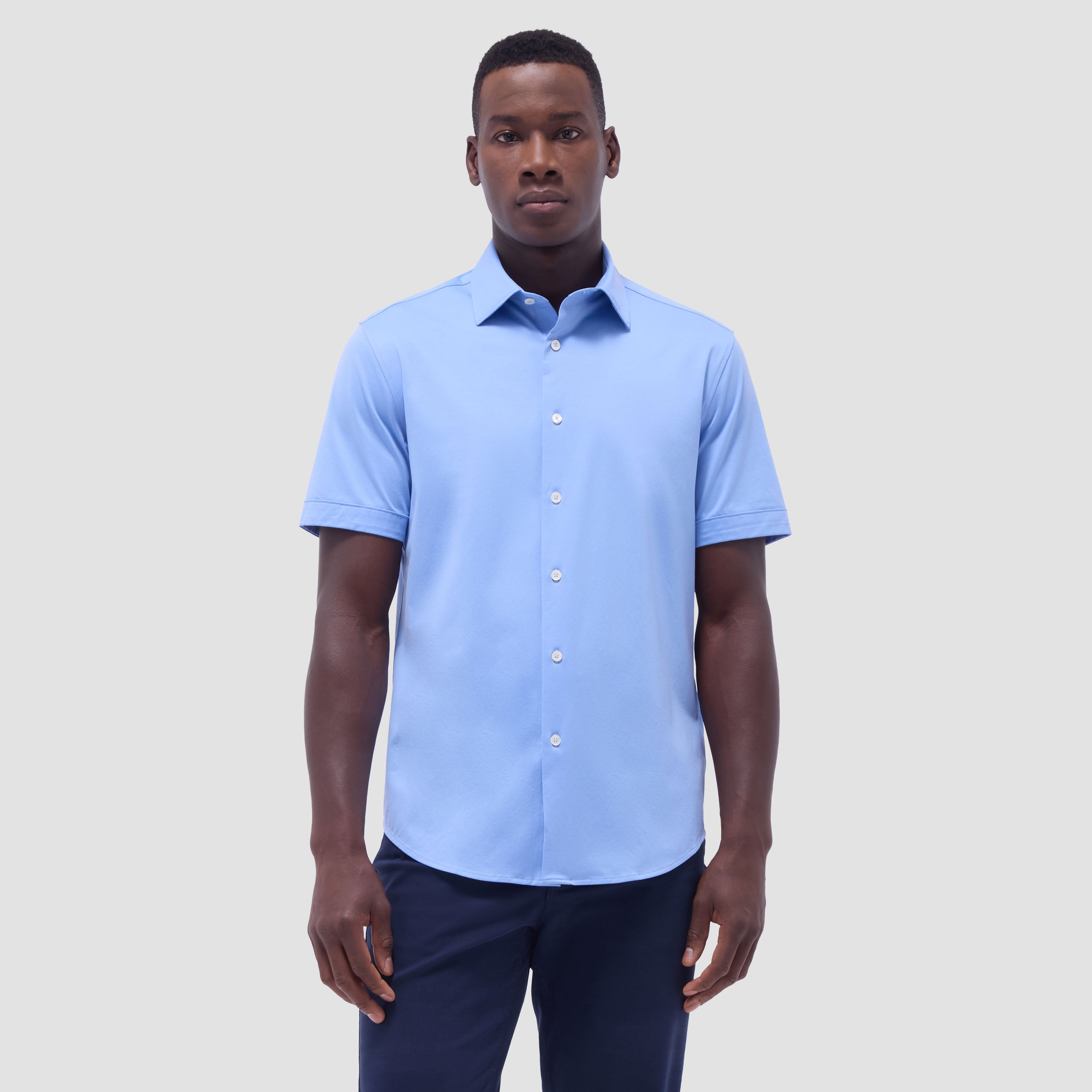 Miles Solid OoohCotton Short Sleeve Shirt