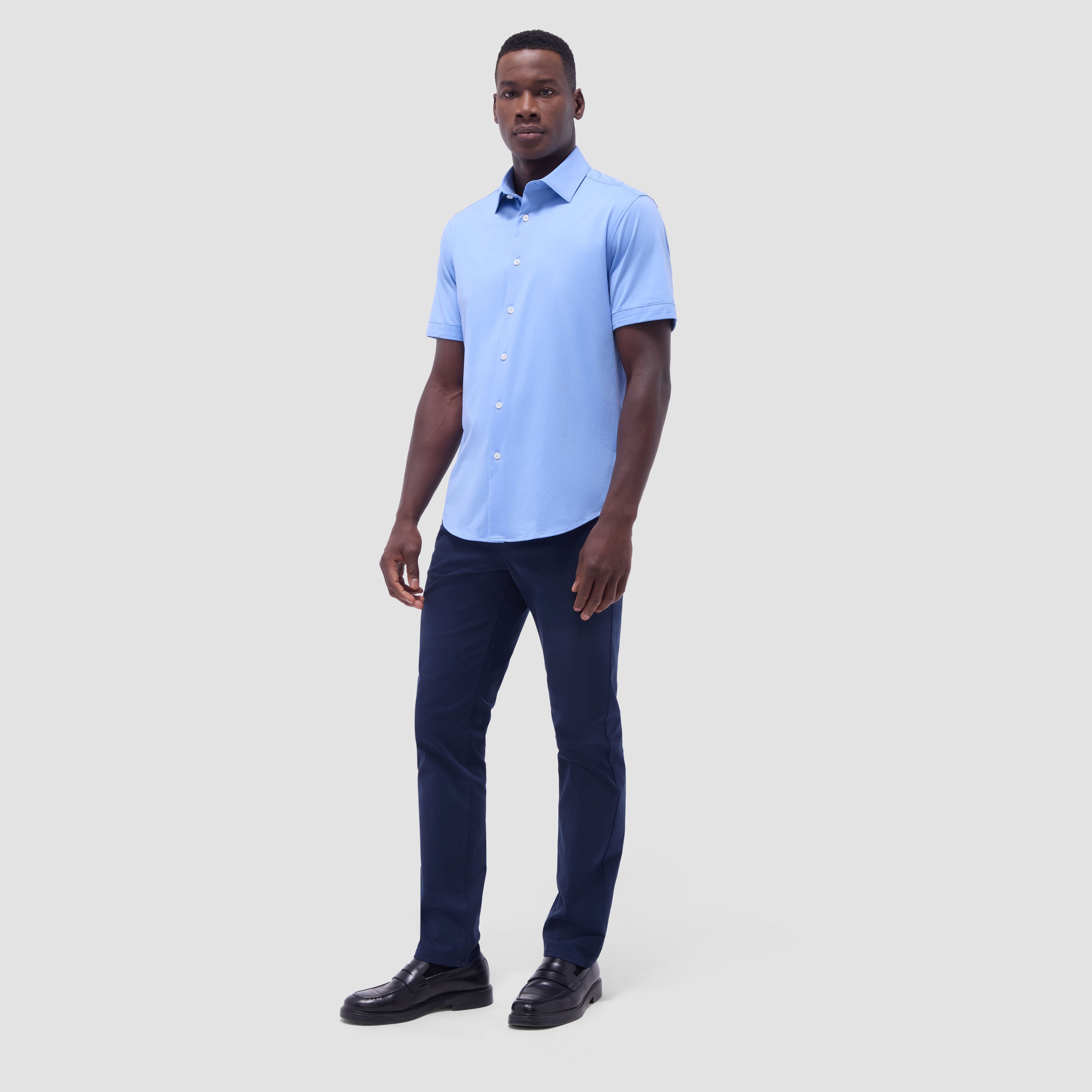 Miles Solid OoohCotton Short Sleeve Shirt