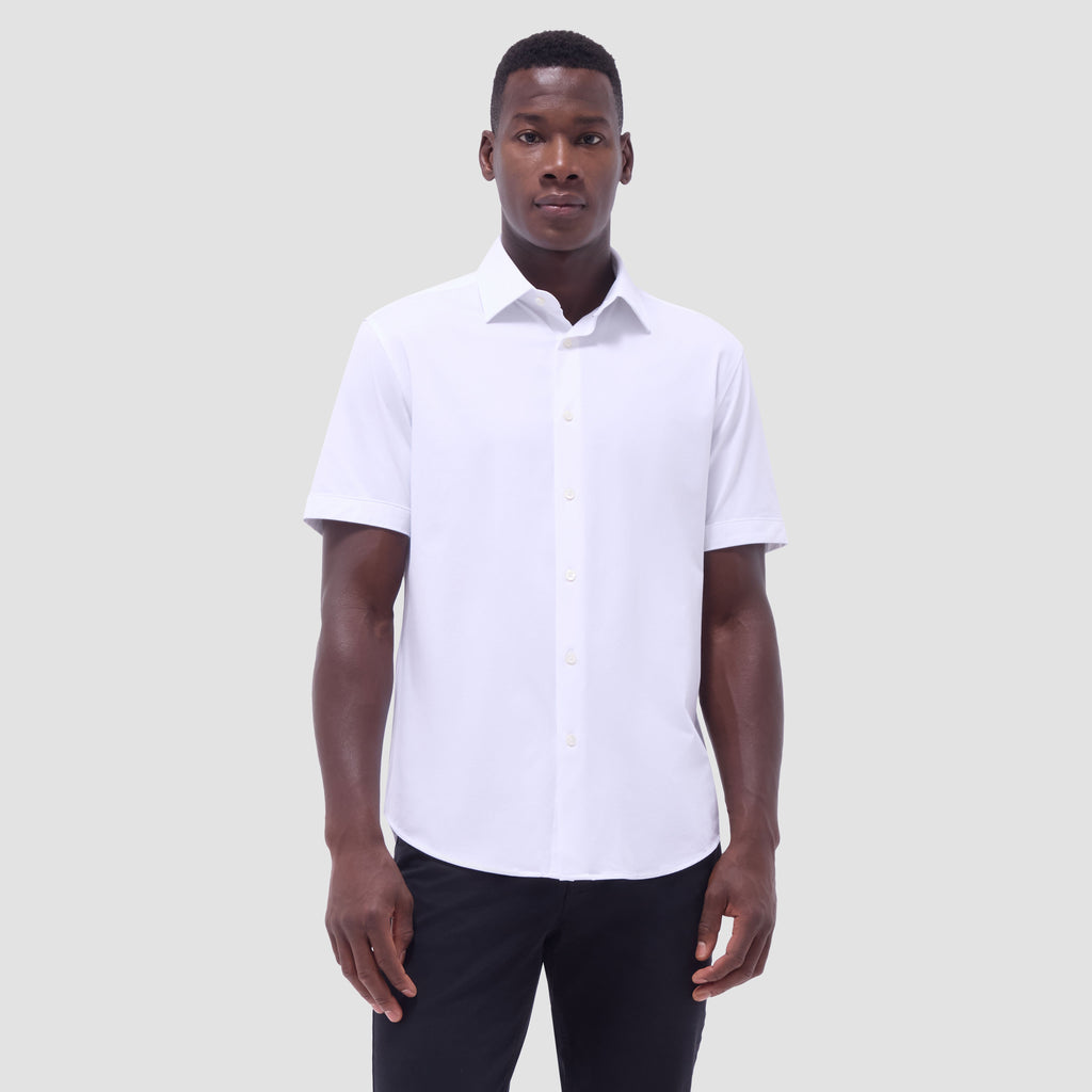 Miles Solid OoohCotton Short Sleeve Shirt