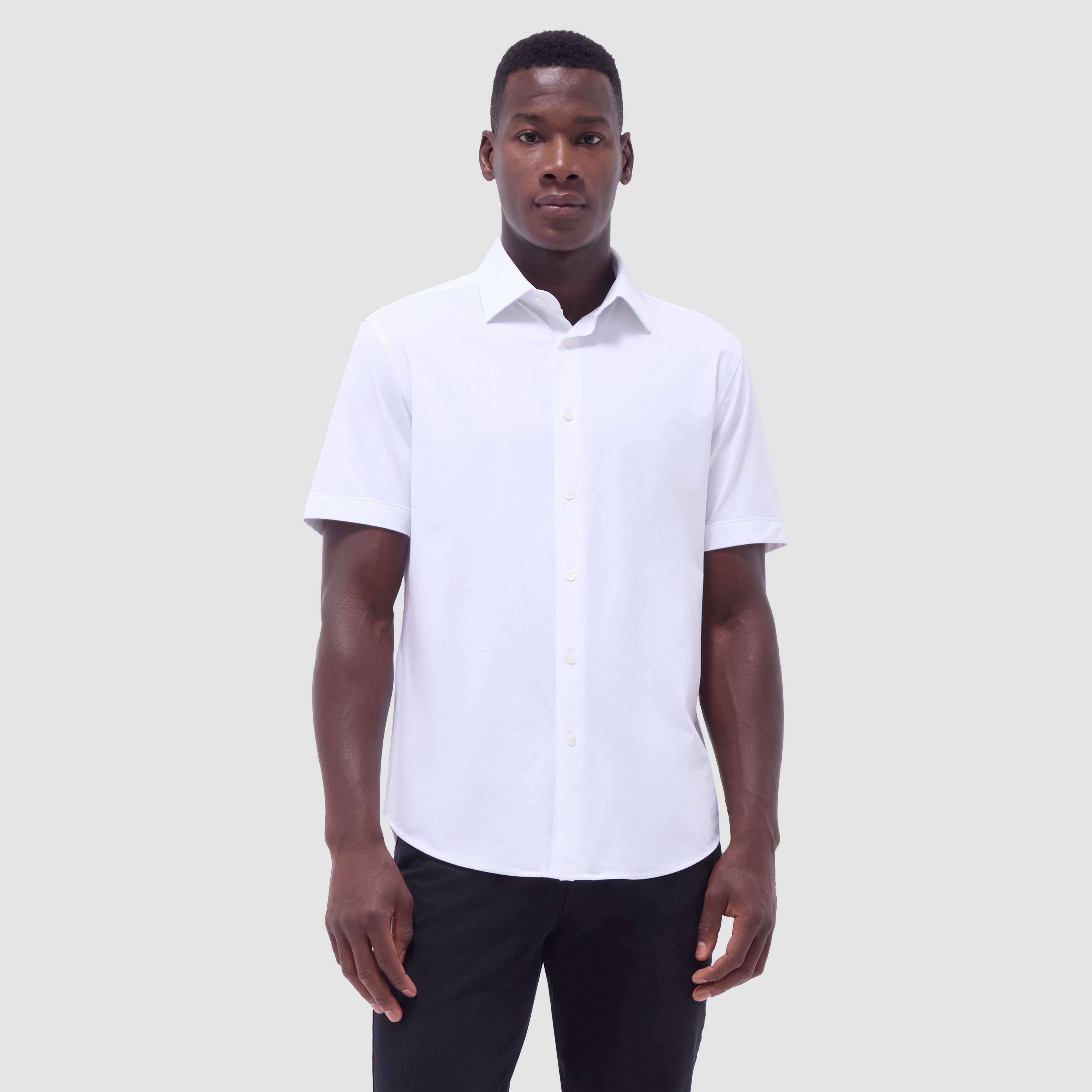 Miles Solid OoohCotton Short Sleeve Shirt
